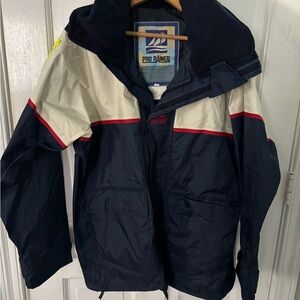 Navy and White Pro Rainer Jacket